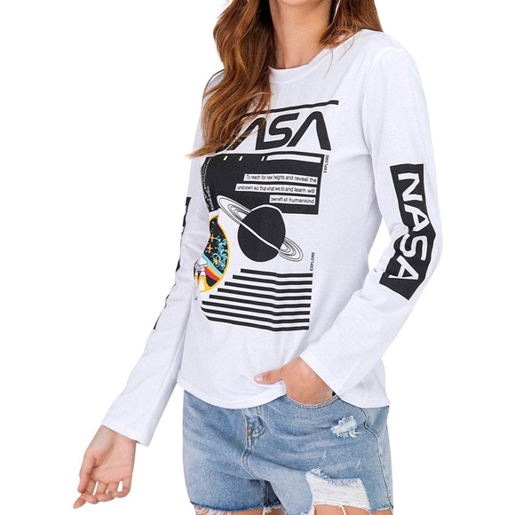 Long Sleeve Crew Neck NASA Sweatshirt - Picture 5 of 7